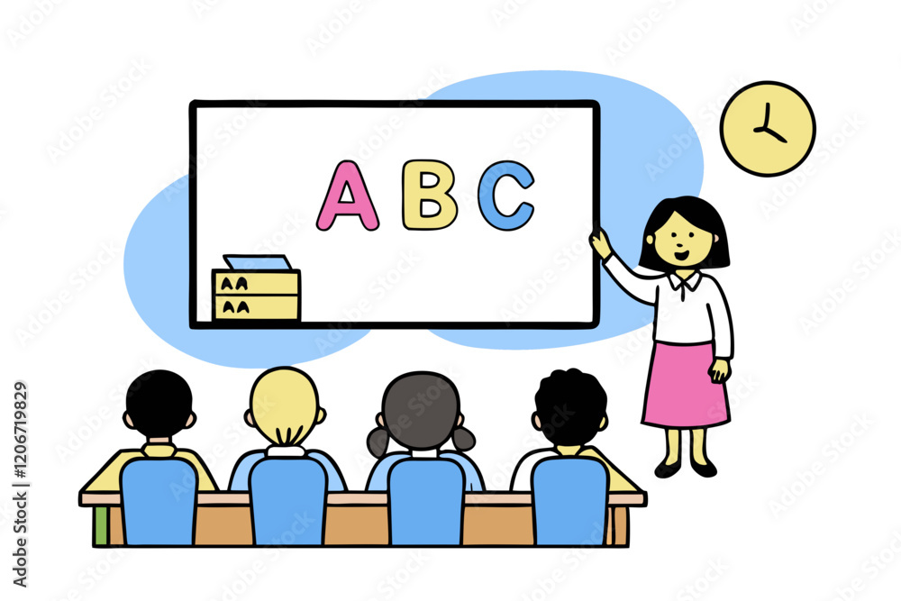 ABC Class Classroom Icon - Education and Learning Symbol ABC Class Classroom Icon - Education and Learning Symbol