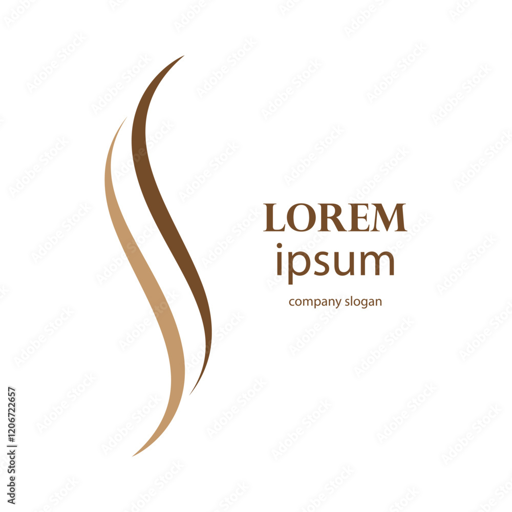 Fototapeta premium women's beauty and hair care logo design