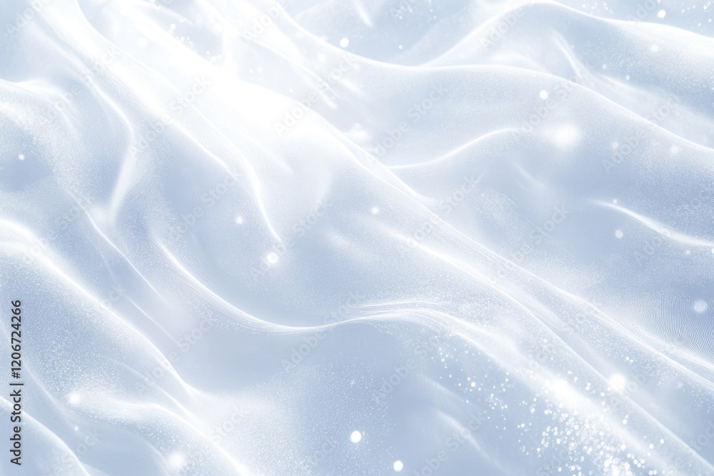 Naklejka premium Snowy Ground with Snow Flakes