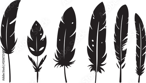 Feathers silhouettes