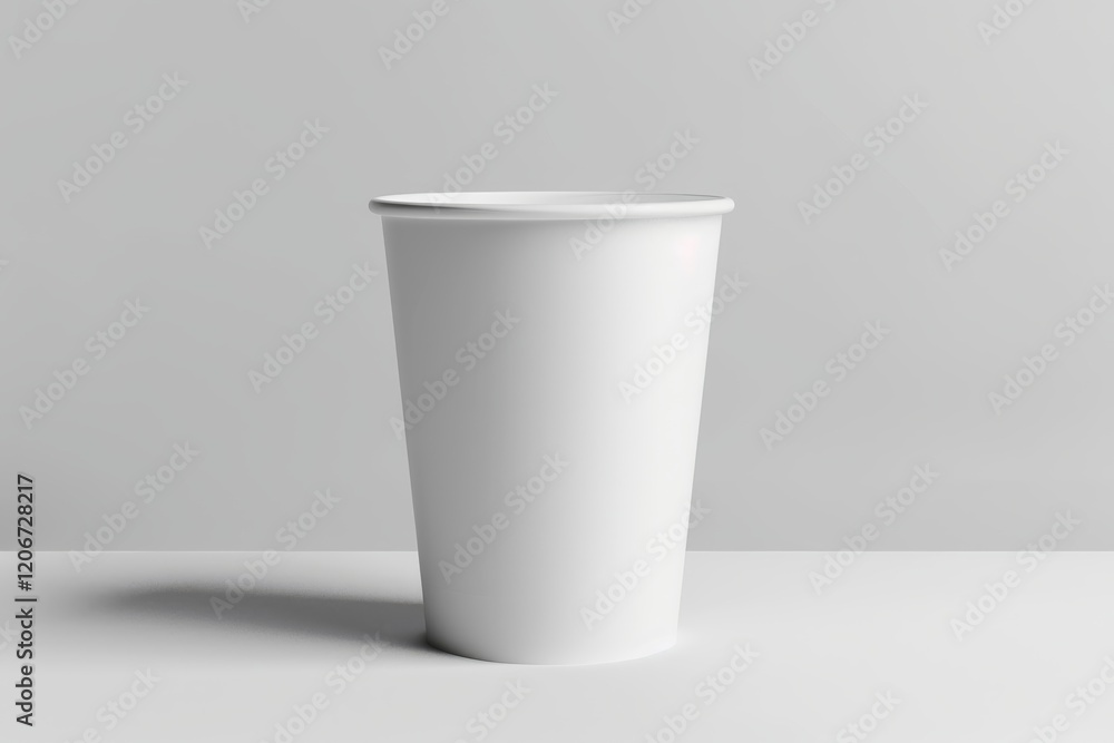 Blank white disposable paper cup on white background. (3) Blank white disposable paper cup on white background. (3)