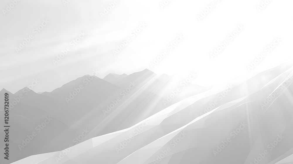 Fototapeta premium Abstract Low Polygonal Mountain Range Landscape