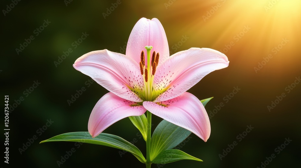 Stunning Pink Lily Flower in Sunlight Close up Macro Shot Floral Nature Photography Stunning Pink Lily Flower in Sunlight Close up Macro Shot Floral Nature Photography