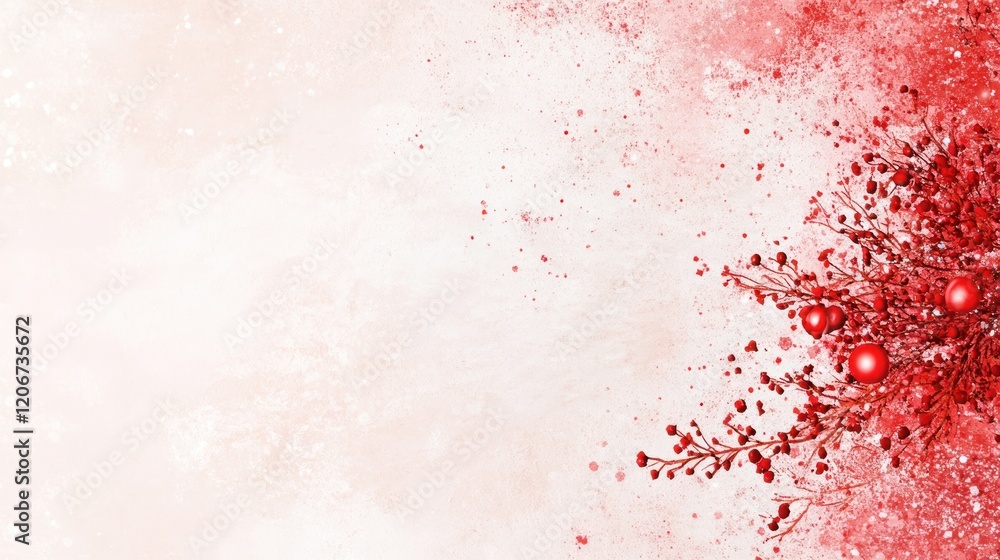 Snowflake Border Christmas Design in White and Red - Vector Illustration for Xmas Greeting Card, Header, Banner, Wallpaper, or Decor Backdrop Snowflake Border Christmas Design in White and Red - Vector Illustration for Xmas Greeting Card, Header, Banner, Wallpaper, or Decor Backdrop