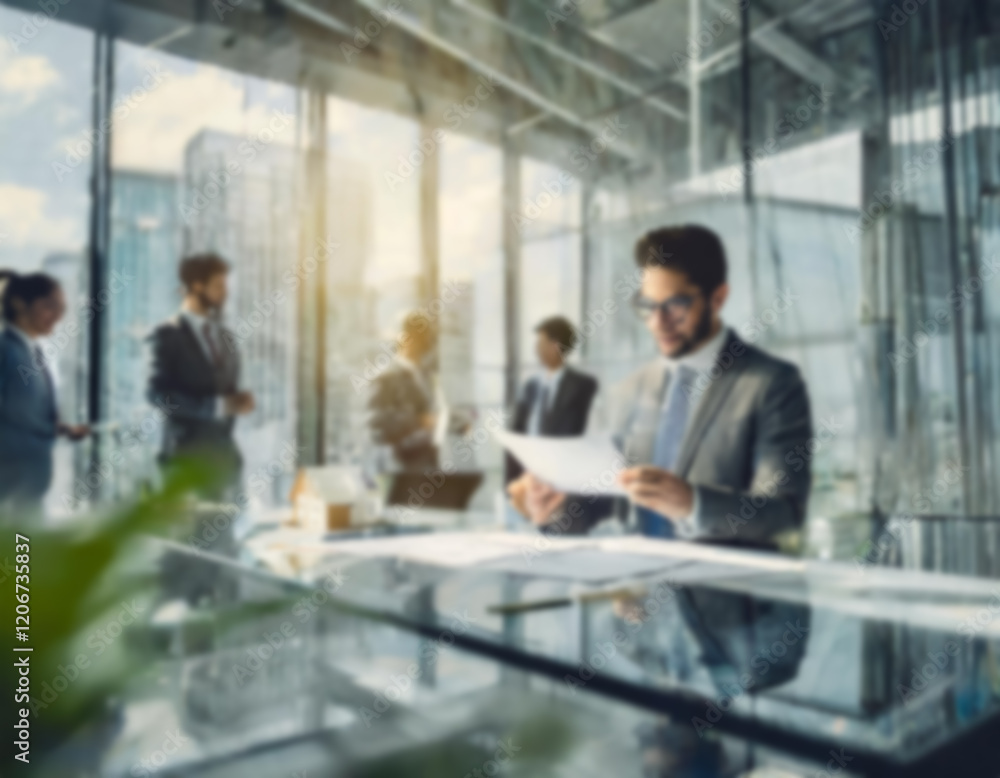 Blurred background with business people working group Blurred background with business people working group