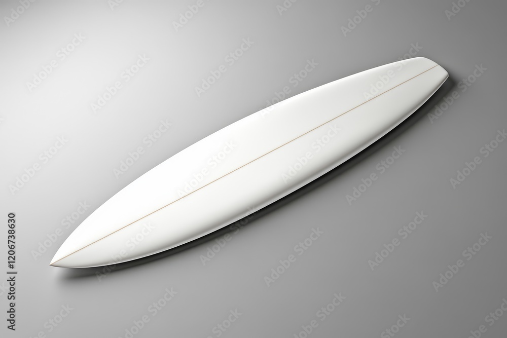 White surfboard isolated on grey background. White surfboard isolated on grey background.