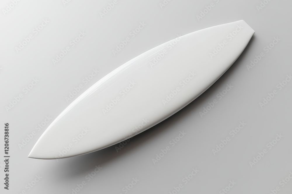 White surfboard isolated on white background. (4) White surfboard isolated on white background. (4)