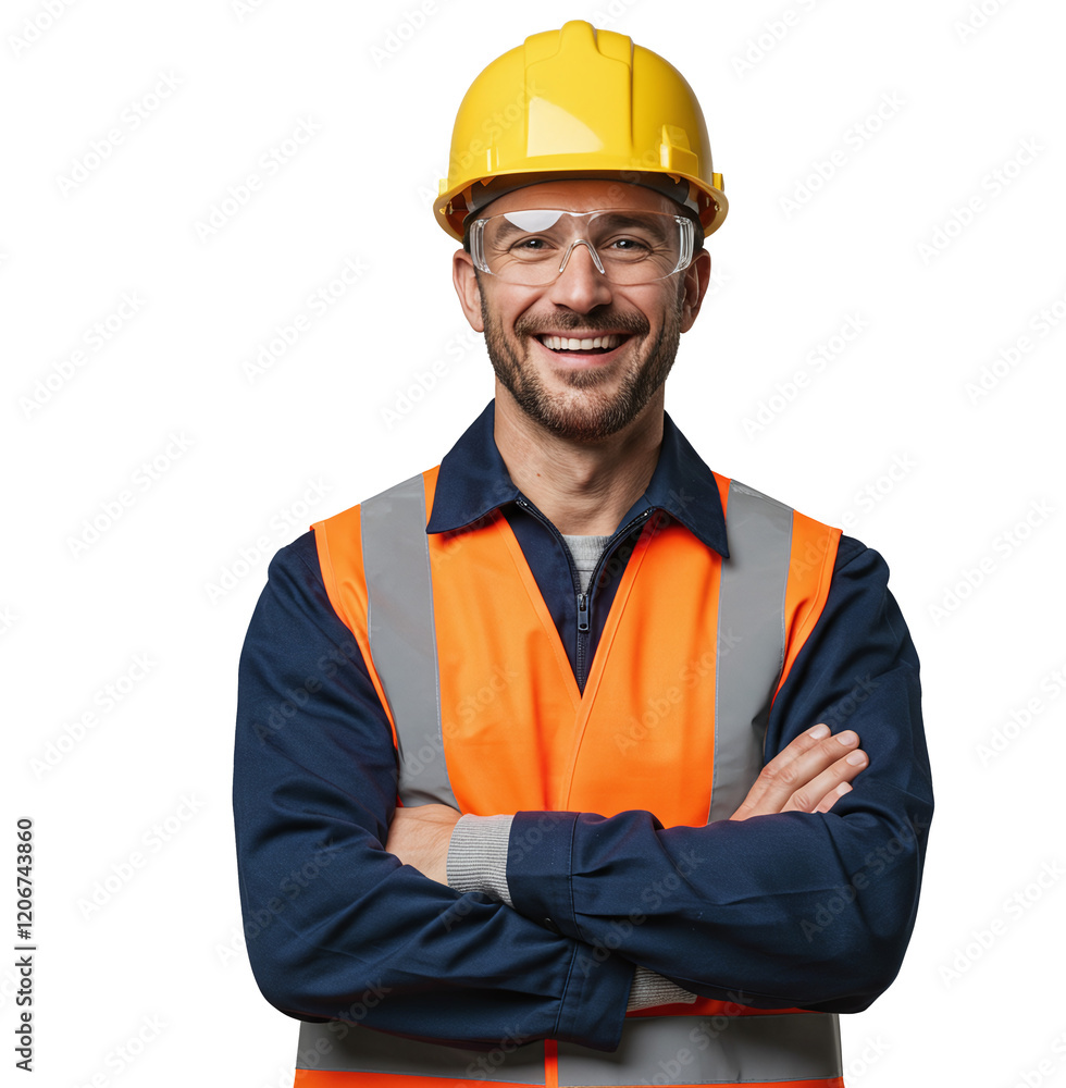 Construction workers with their arms crossed Construction workers with their arms crossed