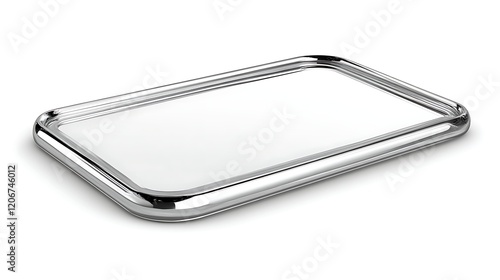 Chrome Framed Glass Rectangular Tray Display