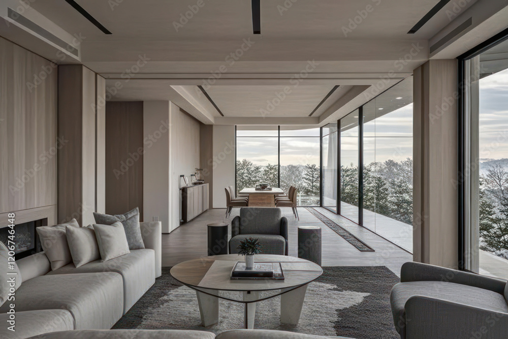 Fototapeta premium Unfinished Luxury Home Interior Design