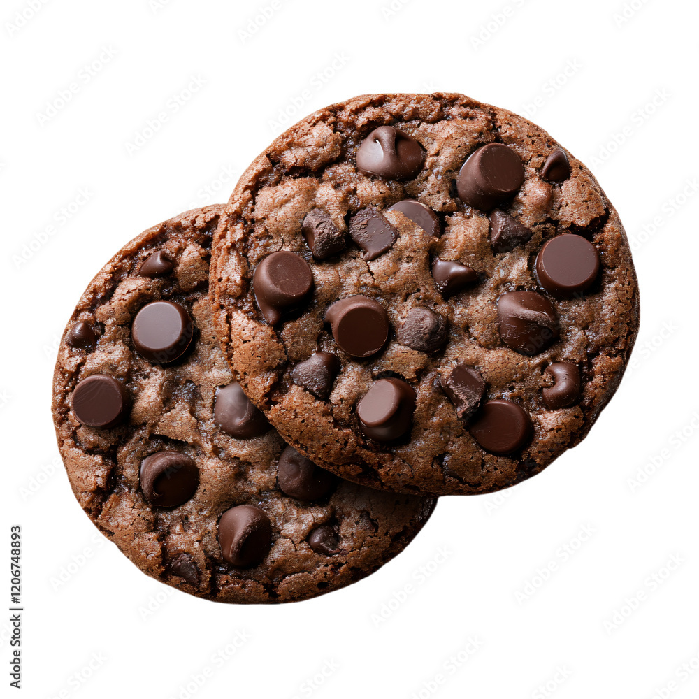 Fototapeta premium double chocolate chip isolated on transparent background