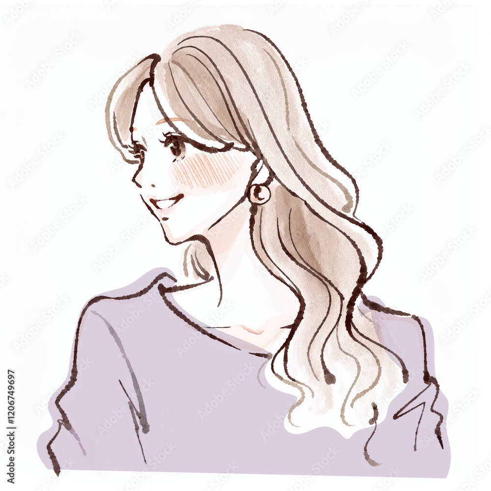 女性・女の子のイラスト素材 女性・女の子のイラスト素材