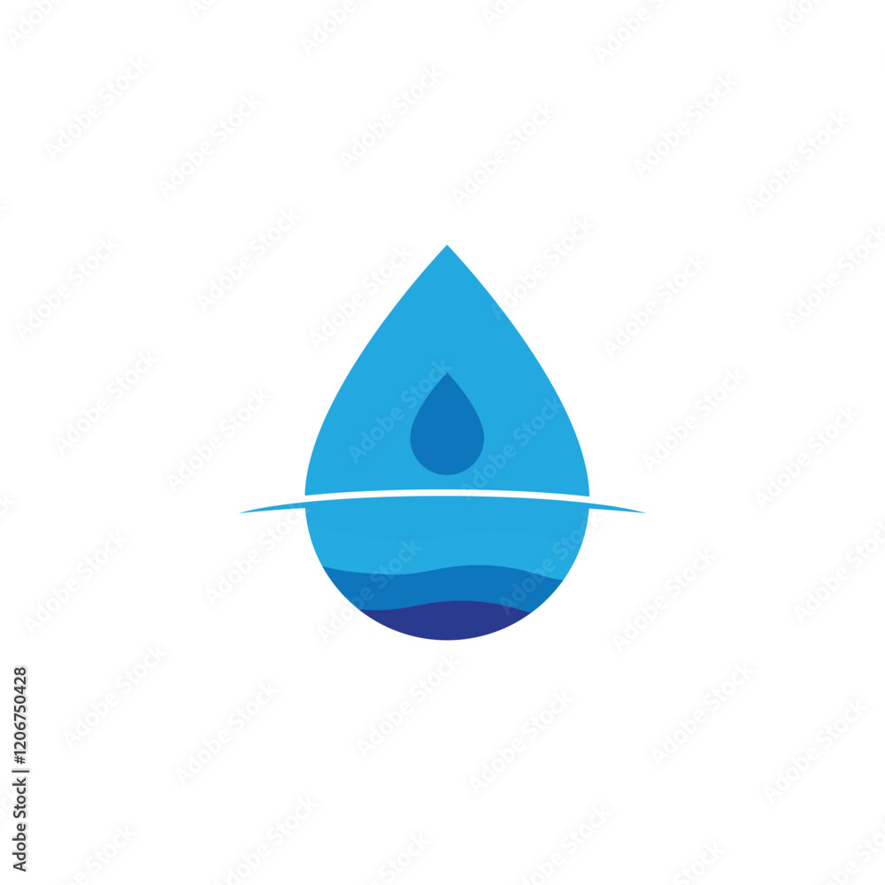 Fototapeta premium Water drop illustration logo vector design