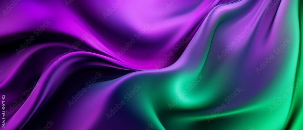 Obraz premium A vibrant abstract gradient background with bright purples and electric greens.featuring bold color shifts.emphasizing creativity and modernity.ideal for tech and artistic visuals