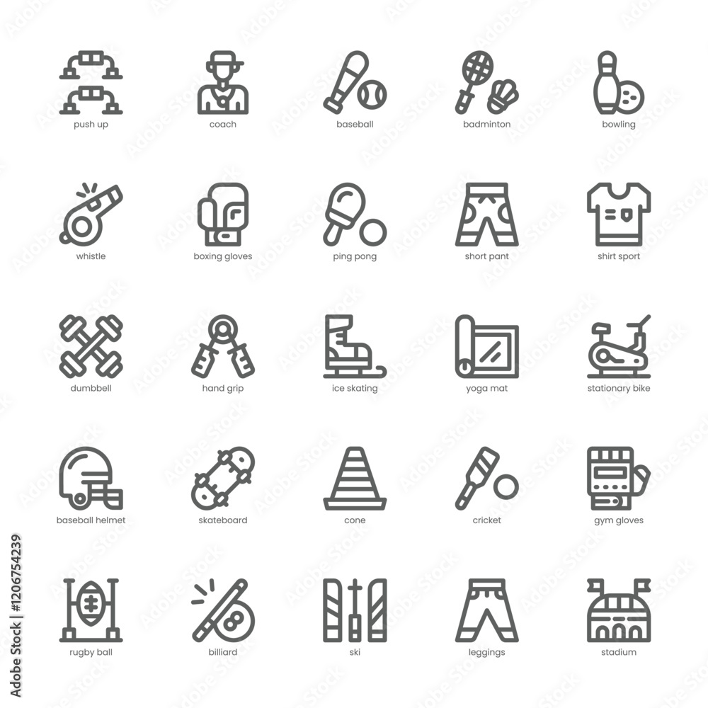 Fitness Sport Icon pack for your website, mobile, presentation, and logo design. Fitness Sport Icon outline design. Vector graphics illustration and editable stroke. Fitness Sport Icon pack for your website, mobile, presentation, and logo design. Fitness Sport Icon outline design. Vector graphics illustration and editable stroke.