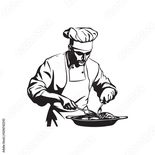 chef cooking the food