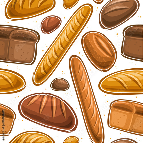 Vector Bread Seamless Pattern