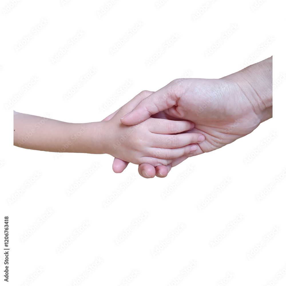 Heartwarming close-up image of an adult or parent hand gently holding a child's hand, symbolizing trust, care, and protection. Heartwarming close-up image of an adult or parent hand gently holding a child's hand, symbolizing trust, care, and protection.