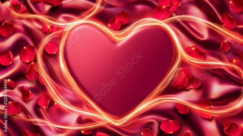 Valentine Day frame background. Valentine Day concept with copy space for text. Valentine Day background