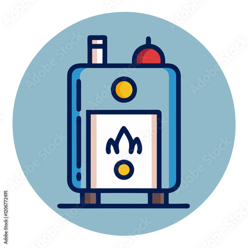 gas boiler icon design