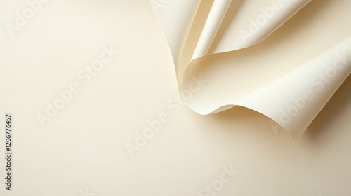 Smooth Cream Background with Elegant Tanayus Fabric Flowing