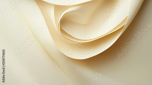 Cream Textured Fabric with Smooth Finish on Pale Tan Background