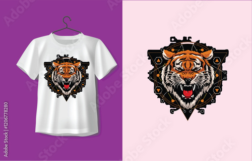 Tiger t-shirt design.