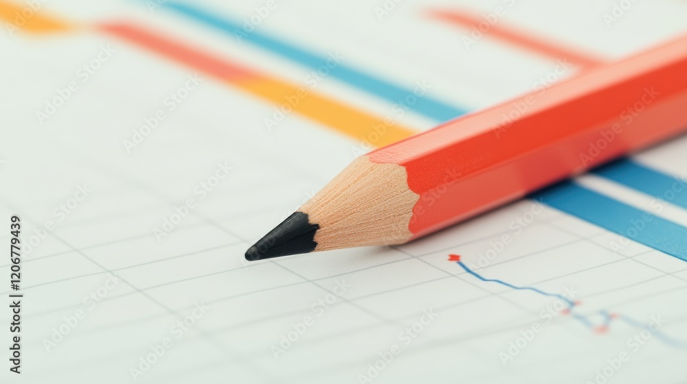A close-up of a sharpened red pencil resting on a lined sheet, with colorful graph lines in the background, suggesting a focus on creativity or analysis. A close-up of a sharpened red pencil resting on a lined sheet, with colorful graph lines in the background, suggesting a focus on creativity or analysis.