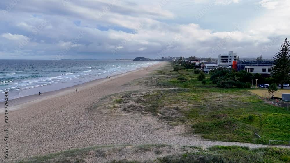 Drone Flyover of Gold Coast Beach Drone Flyover of Gold Coast Beach