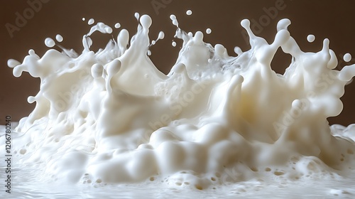 Milk Splash Abstract Creamy White Texture photo