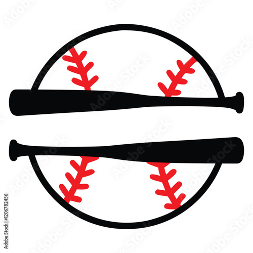 Vintage Baseball Stitches Vector Illustration
