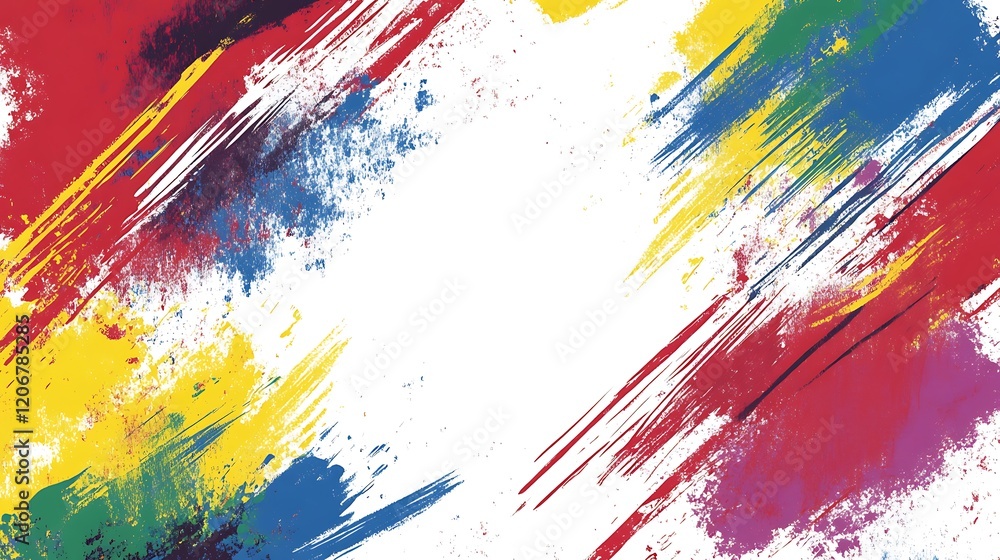 Obraz premium Abstract Colorful Paint Strokes Background Design