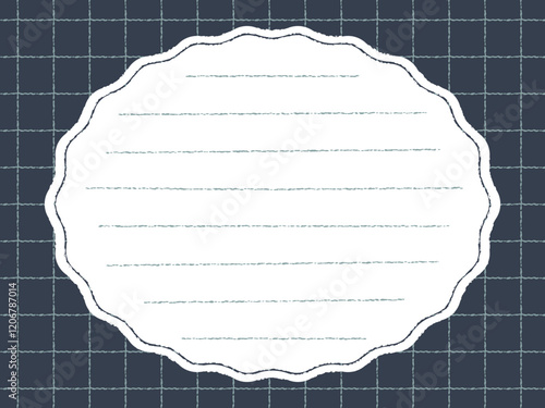 シンプル　チェック　便箋