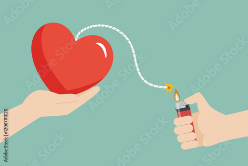 Love bombing concept