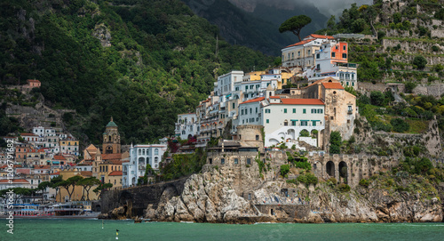 The picturesque Italian town of Amalfi in the province of Campania
