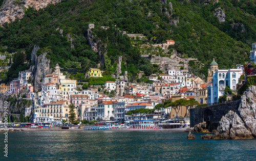 The picturesque Italian town of Amalfi in the province of Campania