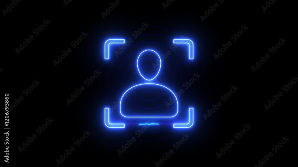 Facial identification scanner icon and biometric medical research concept. Face identification scanner icon. Face Id Cyber Security Facial identification scanner icon and biometric medical research concept. Face identification scanner icon. Face Id Cyber Security