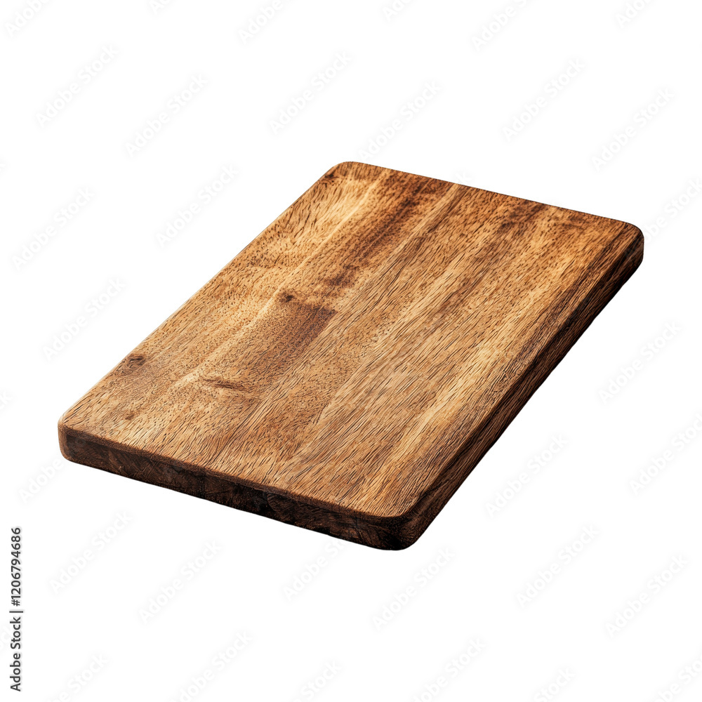 Rustic wooden cutting board on a transparent background Rustic wooden cutting board on a transparent background