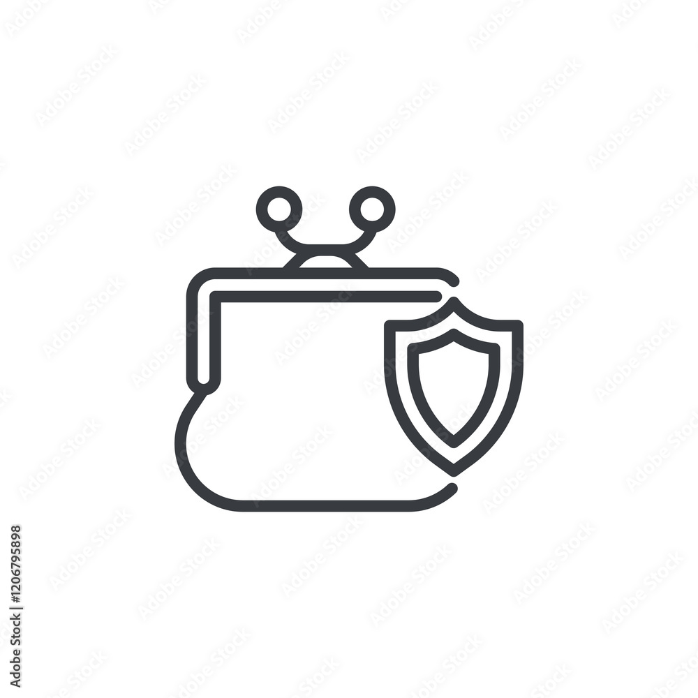 Fototapeta premium Income Protection line icon