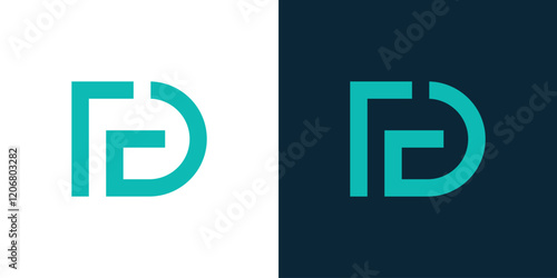 Initial logo combination of F and D letters, consulting business logo, creative, vector logo, illustration, symbol.