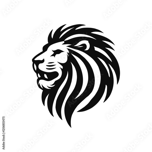 Wallpaper Mural lion head silhouette vector art design
 Torontodigital.ca