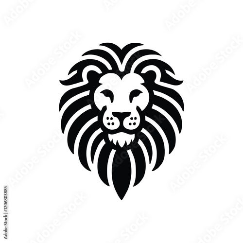 lion head silhouette vector art design
