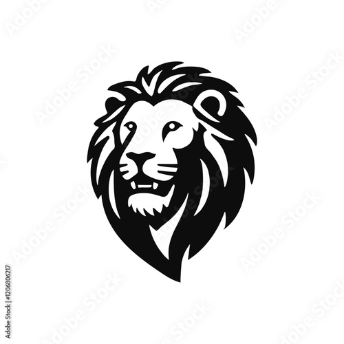 lion head silhouette vector art design
 photo