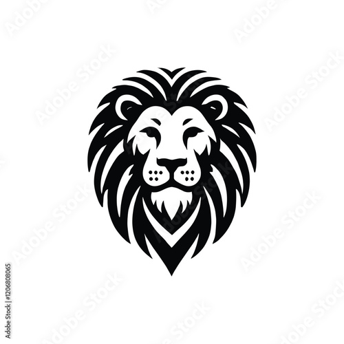 lion head silhouette vector art design
