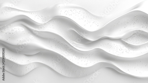 Abstract white-grey water waves with soft ripples and splashes under the sunlight. Perfect for clean beauty, micellar toner, or moisturizer branding.
