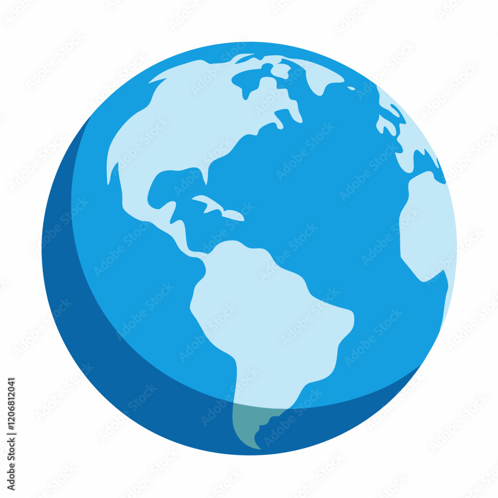 Globe planet icon on white background. Globe planet icon on white background.