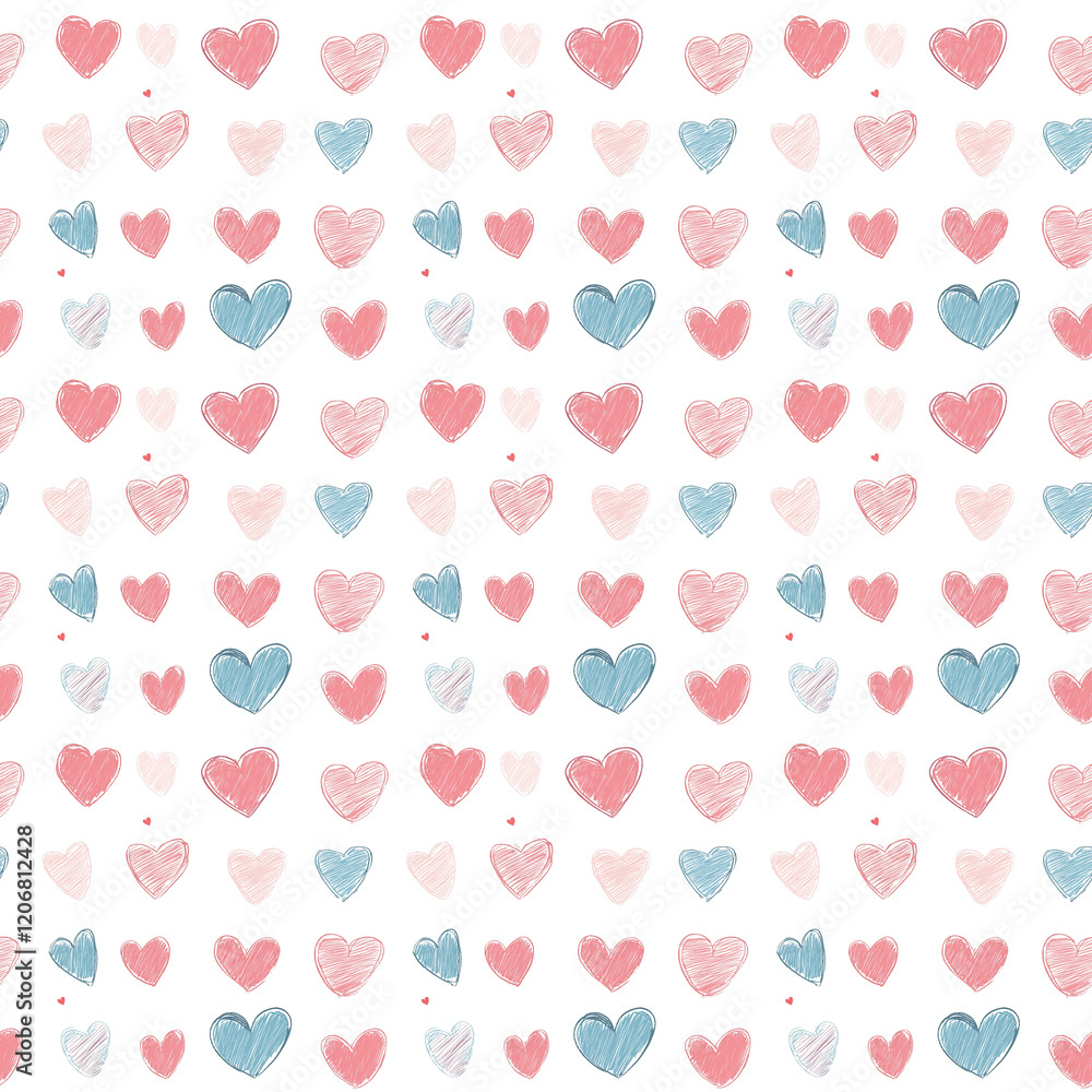 Seamless pattern with hearts Seamless pattern with hearts
