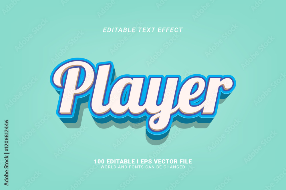 Player Editable Text Effect Design Player Editable Text Effect Design