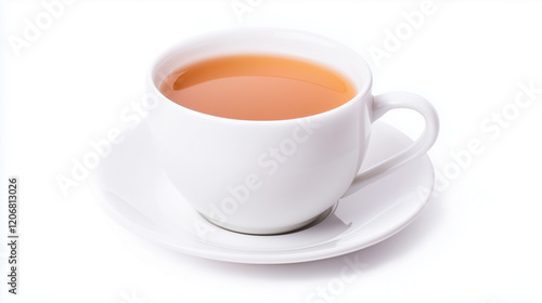 Aromatic Tea in White Cup: ...