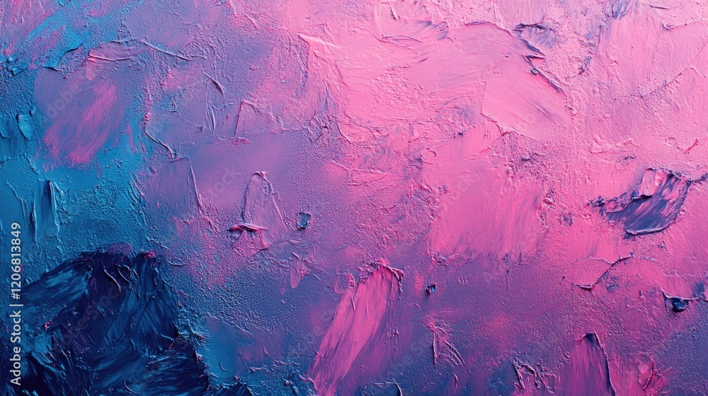 Close-up of vibrant, multi-colored pink, purple, and blue urban wall texture with creative graffiti-like patterns. Perfect for modern advertising and mockups. Close-up of vibrant, multi-colored pink, purple, and blue urban wall texture with creative graffiti-like patterns. Perfect for modern advertising and mockups.